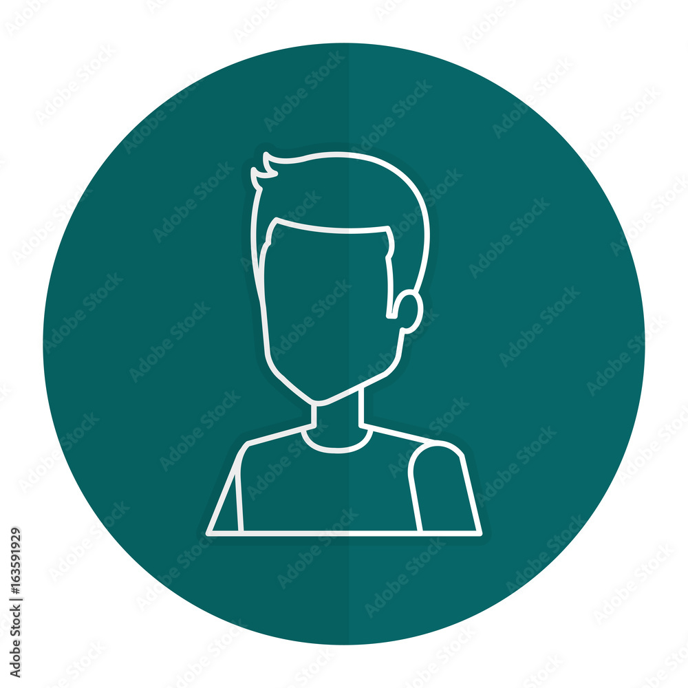 young man model avatar character vector illustration design