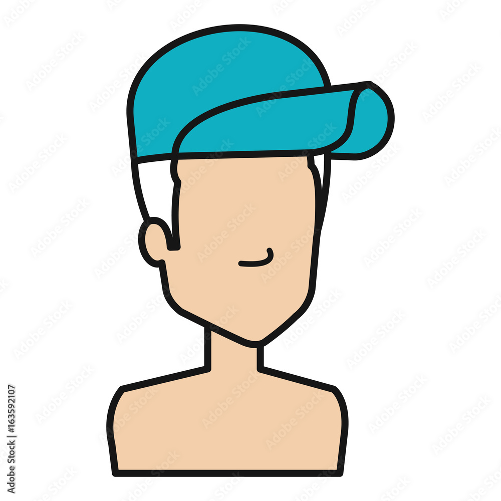 delivery worker shirtless avatar character vector illustration design