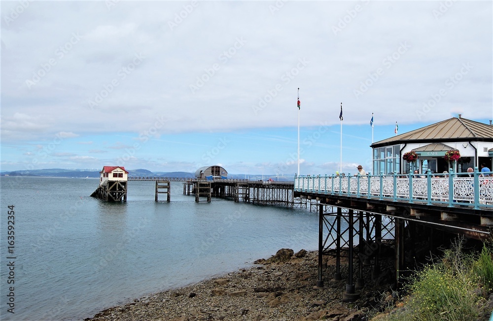 Naklejka premium Pir vid Mumbles hill