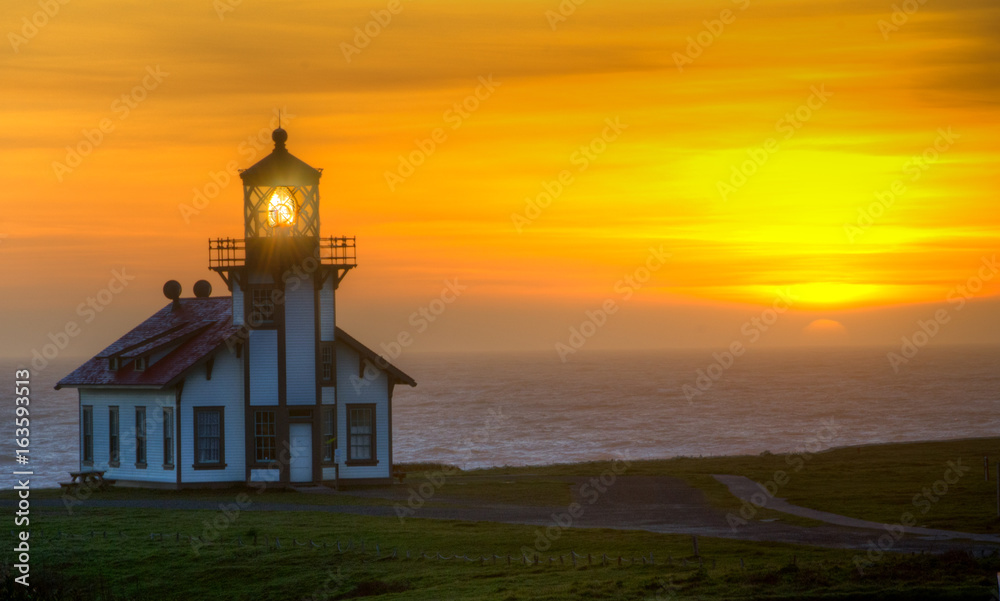 Point Cabrillo Lighthouse Sunset Point Cabrillo Lighthouse Sunset
