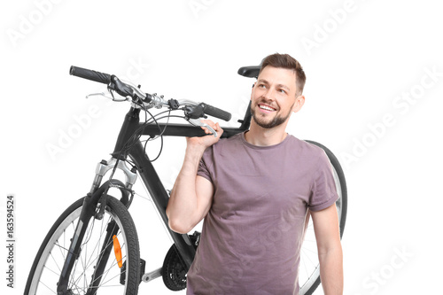 Handsome young man with bic...
