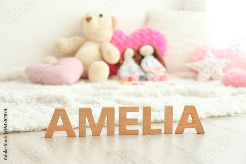 Baby name AMELIA composed o...