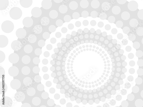 Abstract vector white background with grey circles pattern. Concentric round frame, grayscale texture.