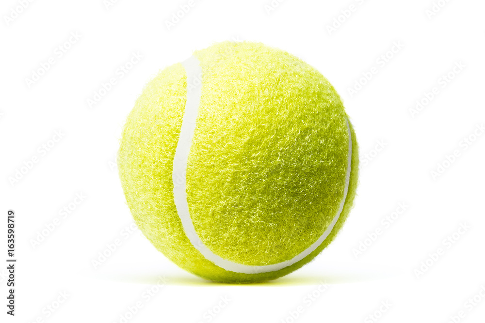 Tennis ball isolated in white background