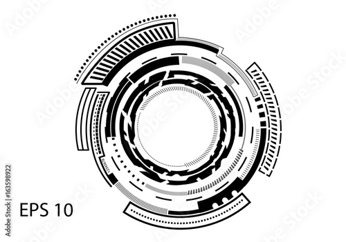 Round logo on white background
