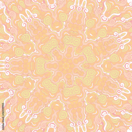 Color vector ornamental lace mandala pattern