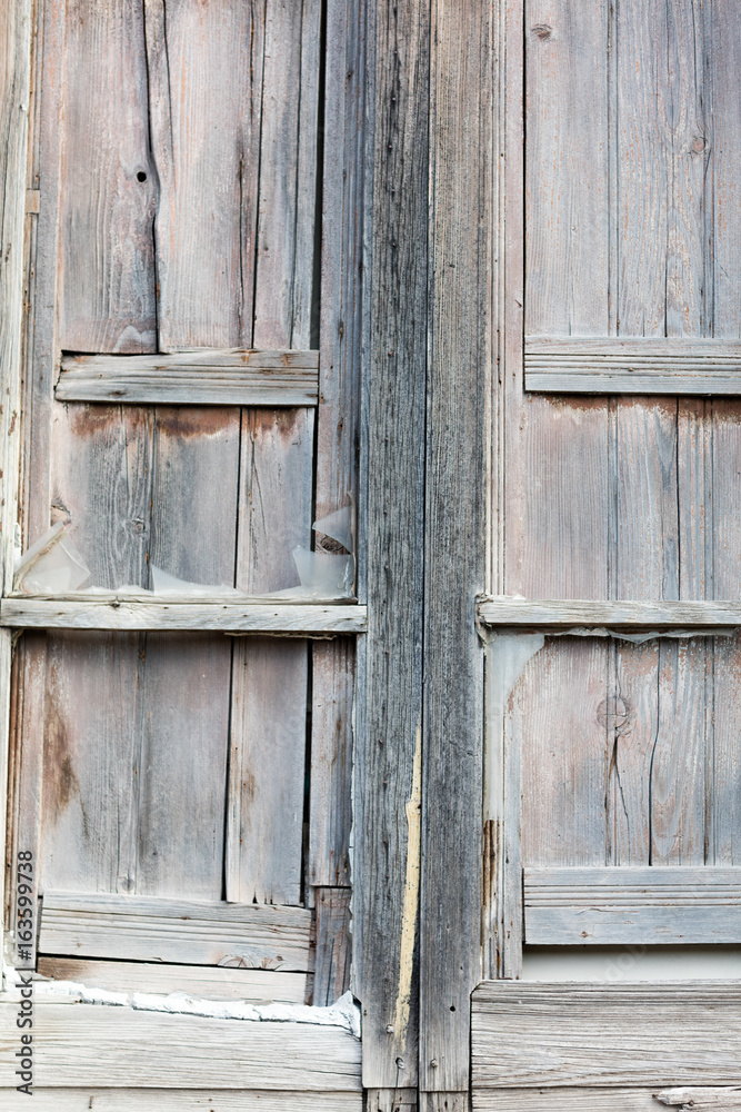 Wooden broken window Wooden broken window