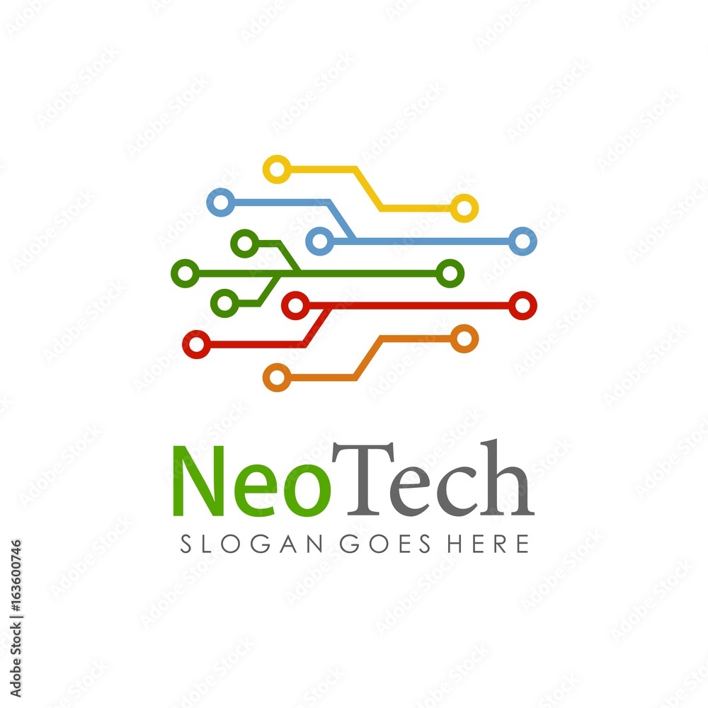Technology logo template Technology logo template