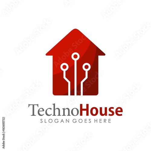 House of technology logo template