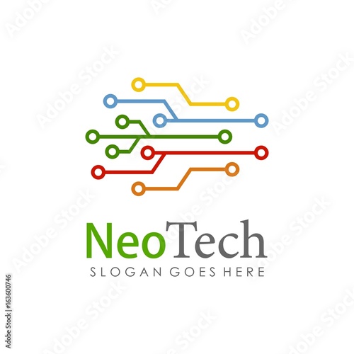 Technology logo template