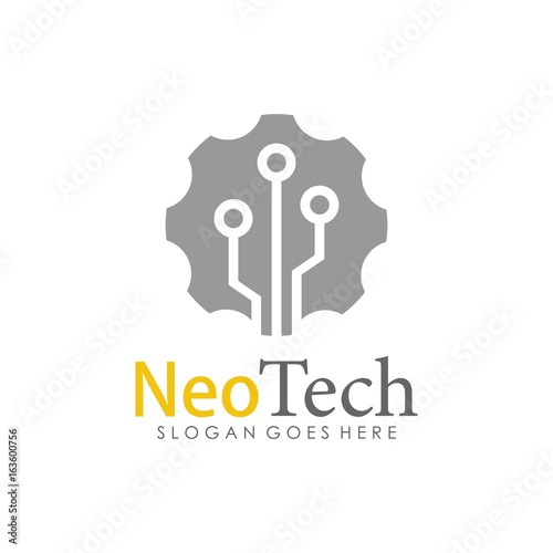 Gear technology logo template