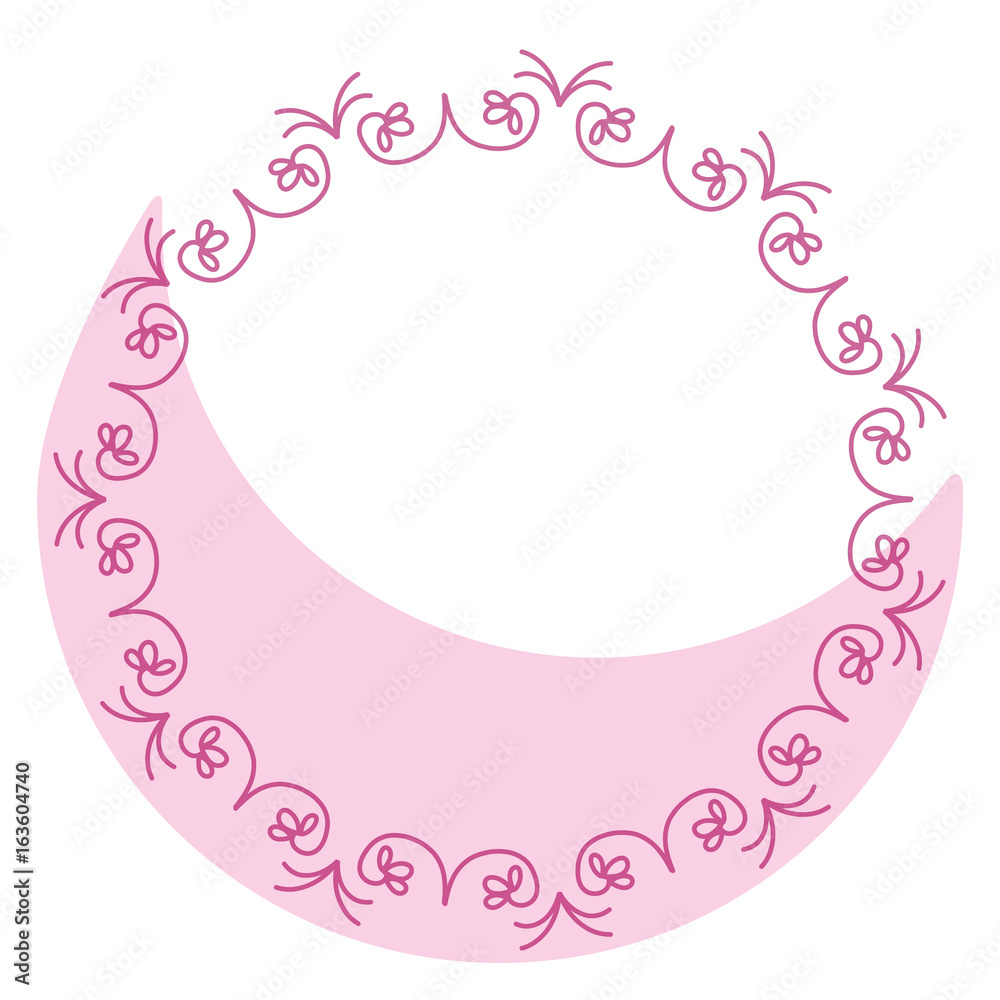 Elegant Victorian with circular shaped frame vector illustration design