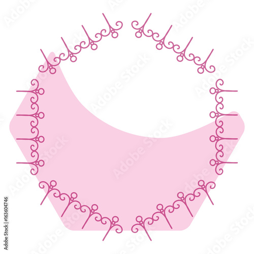 Elegant Victorian with circular shaped frame vector illustration design