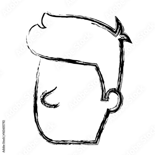 young man model avatar character vector illustration design