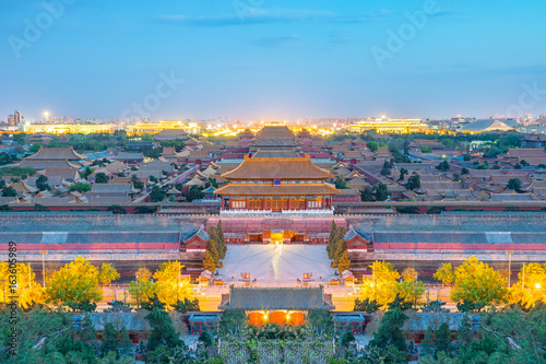 Photography The Forbidden City at night in Beijing, China