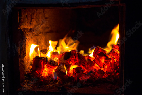 Coals in furnace