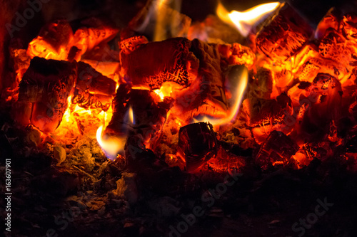 Coals in furnace