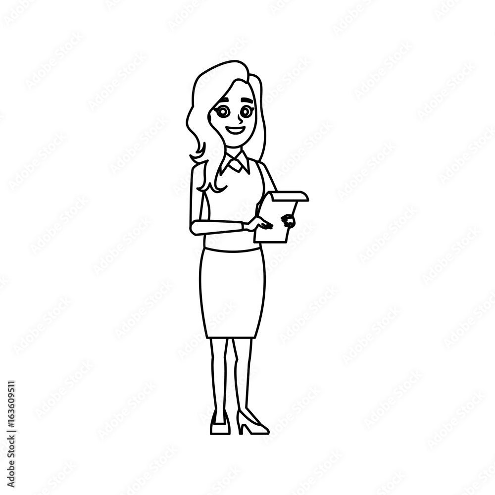 business woman holding paper file office archive business woman holding paper file office archive