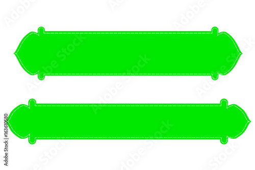 Green Blank Rectangle Tag with Mosque Shape