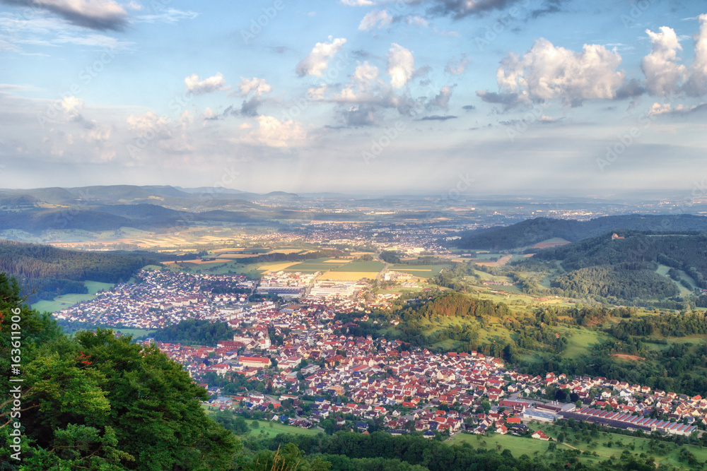 Bird's-eye view of Donzdorf, Baden-Württemberg, Germany Bird's-eye view of Donzdorf, Baden-Württemberg, Germany
