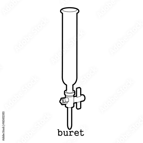 Laboratory buret icon outline