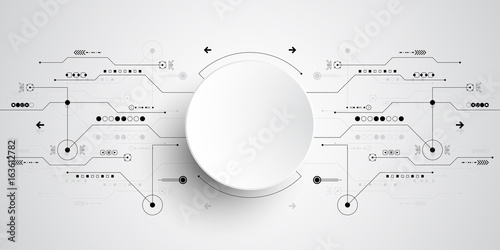 Vector abstract background technology circuit design.