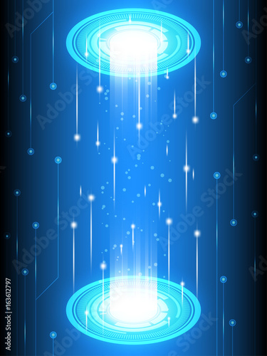Vector abstract background technology teleport design.