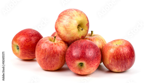 Red apples on a white background photo