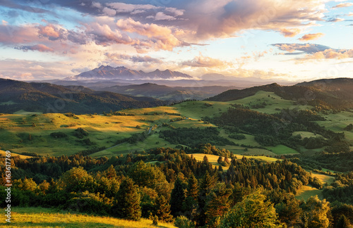Beautiful summer landscape in mountains - Pieniny / Tatras, Slovakia