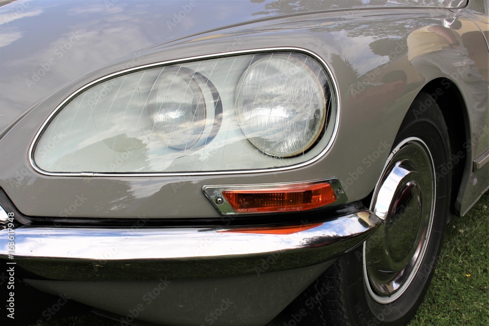 Classic car, vintage, headlight 