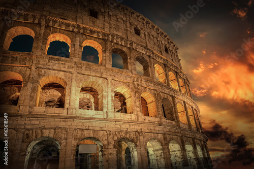 Rome, Italy. One of the most popular place in world at evening -