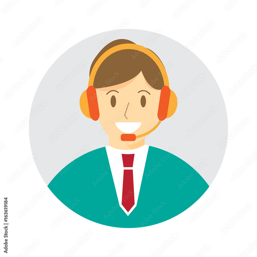 call center. female , woman avartar. icon vector illustration. call center. female , woman avartar. icon vector illustration.