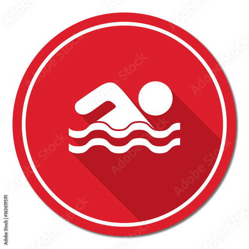 Swimming water sport icon