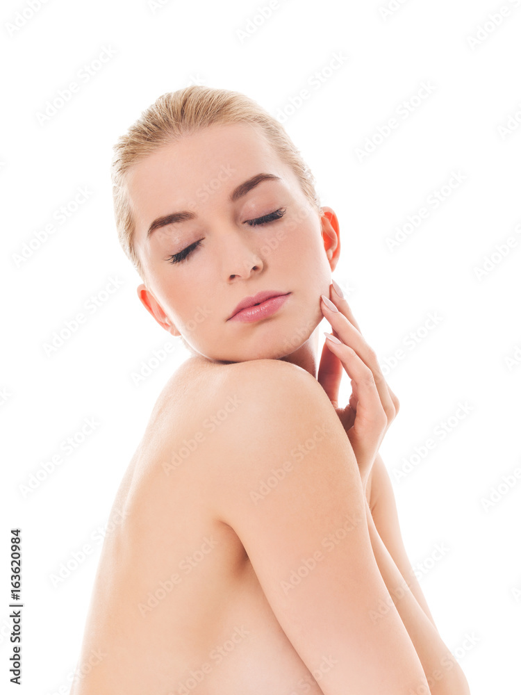 Beautiful model girl with perfect fresh clean skin. Youth and skin care concept. Beautiful model girl with perfect fresh clean skin. Youth and skin care concept.