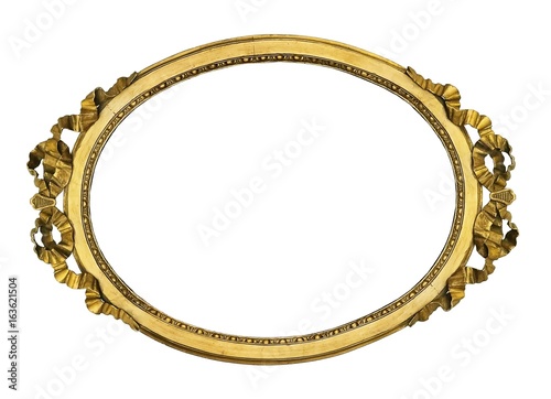 Gold oval frame for paintings, mirrors or photos
