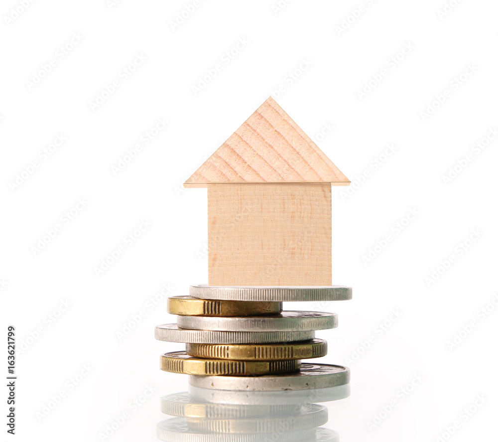 Investment concept, Coins graph stock Investment concept, Coins graph stock