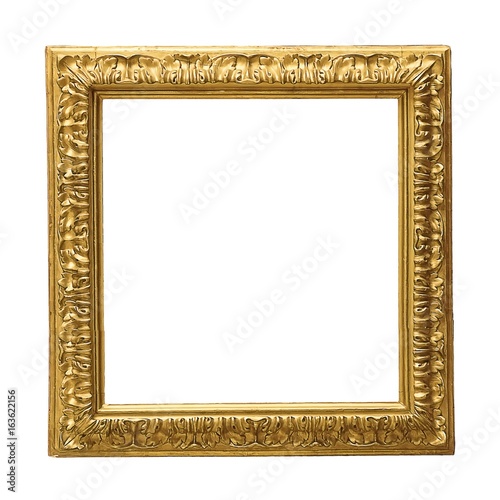 Gold square frame for pictures, mirrors or photos