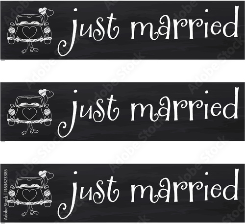 just married border pattern