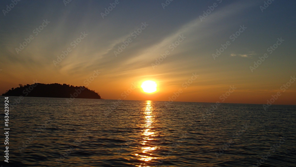 sunset in Langkawi island, Malaysia