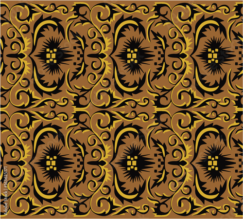 Seamless antique palette and luxury art deco textile pattern vector