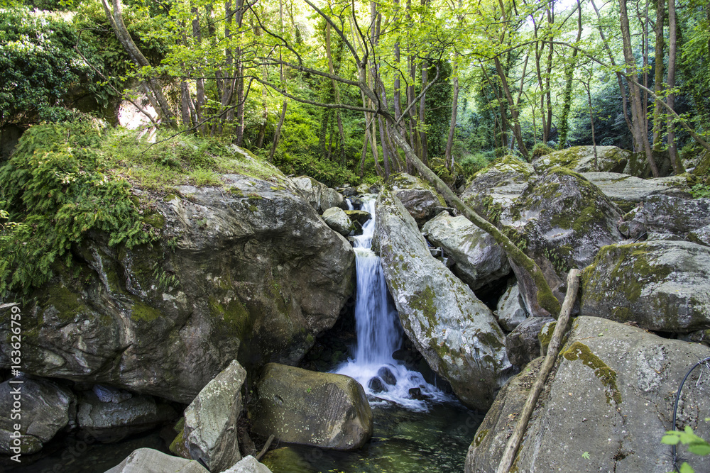 Small waterfall on the way between Ioannis to Volos, Greece Small waterfall on the way between Ioannis to Volos, Greece