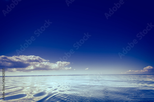 Seascape sea horizon and sky.