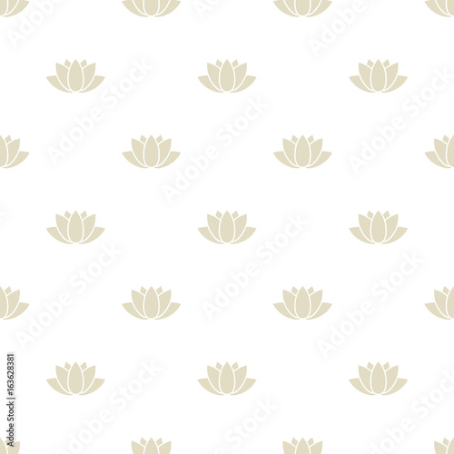 Lotus Flower Seamless Pattern Vector