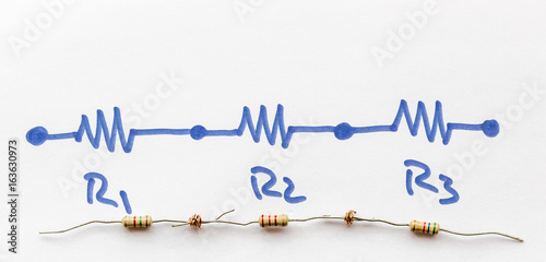 three series Connected Resistors - series circuit