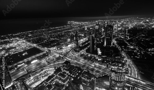 Dubai city center by night