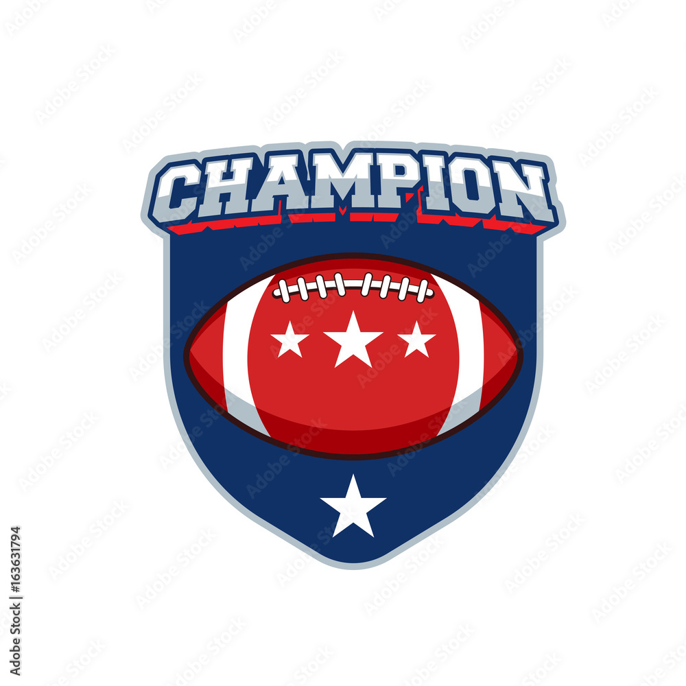 Vector label of american football Vector label of american football