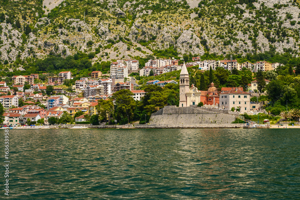 View of the coast of the Bay of Kotor View of the coast of the Bay of Kotor