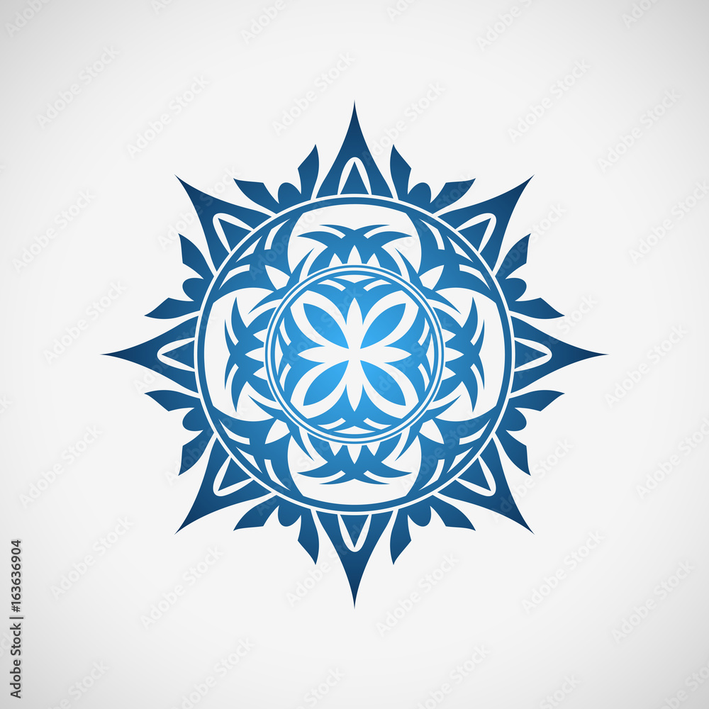 Abstract blue element. Blue star, flower. Abstract blue element. Blue star, flower.