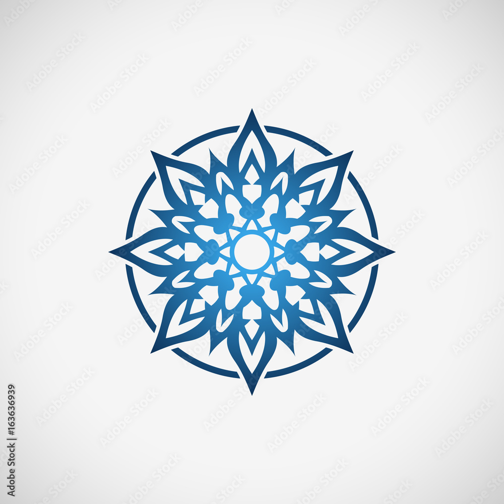 Abstract blue element. Blue star, flower. Abstract blue element. Blue star, flower.