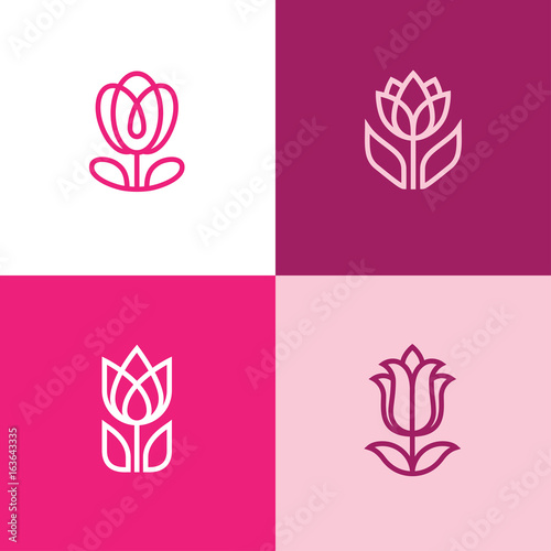 Four tulip icons